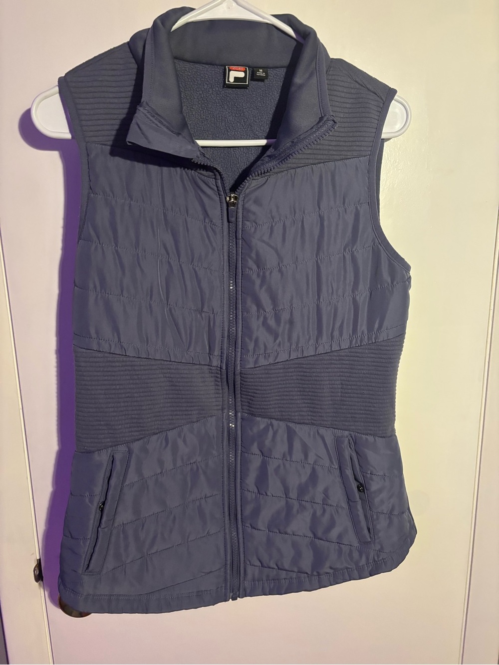 Fila Women's Quilted Sleeveless Vest in Slate Blue